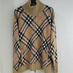 Burberry Beige Checkered Jacket